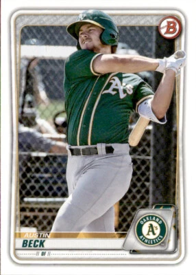 2020 BOWMAN PROSPECT OAKLAND ATHLETICS - AUSTIN BECK #BP-16 - Image 1 of 2