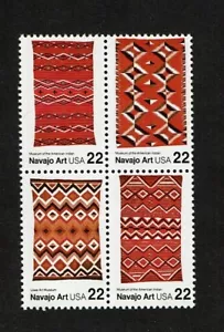 1986 U.S COMMEM 22c NAVAJO BLANKETS Se-Tenant SET Sc#2235-8 M/NH/OG GEM! - Picture 1 of 1