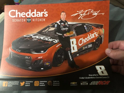 2023 KYLE BUSCH "CHEDDAR'S" #8 RCR RACING NASCAR CUP SERIES POSTCARD Cover