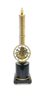 Reloj oscilante esqueleto de estilo francés misterioso con base de mármol - Imagen 1 de 10