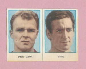1961 Swedish Rekord Hand Cut #19 Laszlo Kubala and Paco Gento