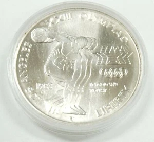 1983-S UNC Capsule Discus Thrower Los Angeles XXIII Olympiad US Silver Dollar - Picture 1 of 2