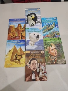 7 Who is what is where is book lot of paperback books kids nonfiction chapter - Bild 1 von 10