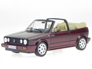 VW Golf 1 cabriolet Classic Line 1992 rouge moulé sous pression voiture miniature 188403 Norev 1:18 - Photo 1/6