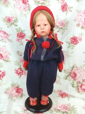 Antique Kathe Kruse Doll, Antique Cloth Doll, German Kaethe Kruse no. 1H, 16.5" - Image 1 of 4