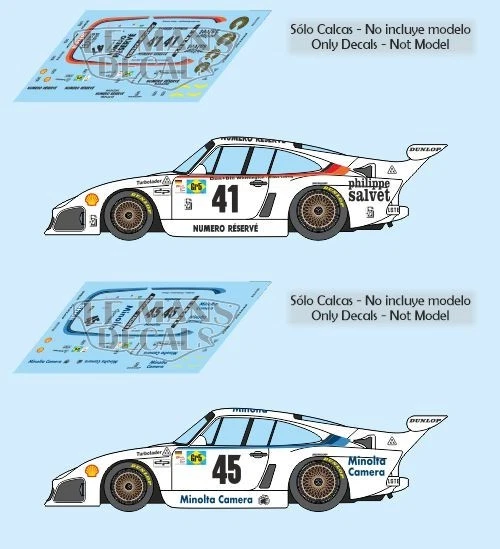 Decals Porsche 935 K3 Le Mans 1979 41 45 1:32 1:43 1:24 1:18 slot Kremer calcas Foto 1 de 1