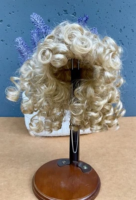 Peluca rizada rubia vintage Beautifil para muñeca antigua - cabría cabeza de muñeca de 10 pulgadas Foto 1 de 4