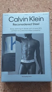Calvin Klein Mens Reconsidered Steel Hip Briefs Pack of 3 Size M (32-34) New - Picture 1 of 6