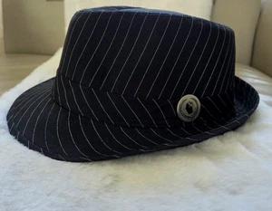 Caesars Fedora Hut schwarz Nadelstreifen Herren groß Panama klassischer Look  - Bild 1 von 10