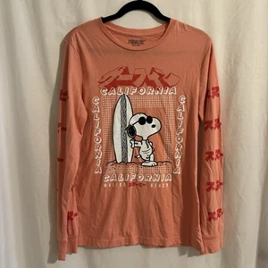 Peanuts California Malibu Beach Long Sleeve Tee Small - Picture 1 of 4