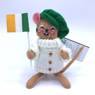 Annalee 2013 St. Patrick's Boy Mouse with Irish Flag 6" Doll Green NEW w/ Tag - Image 1 of 4