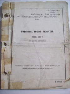 SUN UNIVERSAL ENGINE ANALYZER MODEL UDT-M MANUAL 1952,  1964 Reprint - Bild 1 von 13