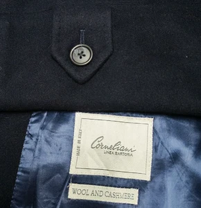 Vintage Corneliani Linea Sartoria wool & cashmere raglan navy over coat 50R - Picture 1 of 11