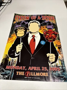 System Of A Down Poster Fillmore Blank Face Politician Apr 25 2005 13x20 Single - Picture 1 of 13