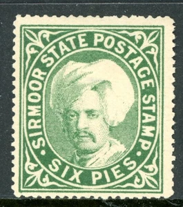 British India 1886 Siramoor 3p Green SG #7d Mint H228 - Picture 1 of 6