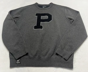 Polo Ralph Lauren Sz M Embroidered Applique Sweatshirt "P" Patch Varsity Letter - Bild 1 von 14