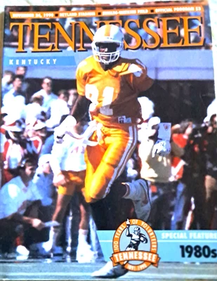 Vintage 1990 Tennessee Football Program vs Kentucky! Alvin Harper Cover. - Image 1 of 2