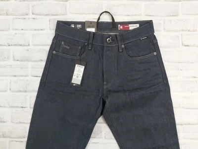 Jeans G Star Raw 3301 Slim Selvedge 30/34 3D cru japonês stretch azul denim - Imagem 1 de 4