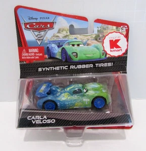 Disney Pixar Cars 2 neumáticos de goma sintética Carla Veloso 2010 NUEVO SELLADO KMART - Imagen 1 de 12