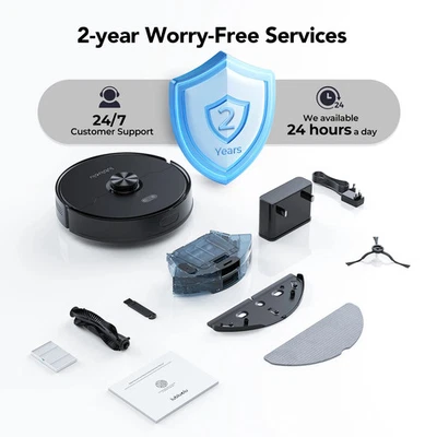 Roboterstaubsauger mit Wischfunktion – 5500Pa, Karten, App-Steuerung, - Bild 1 von 4