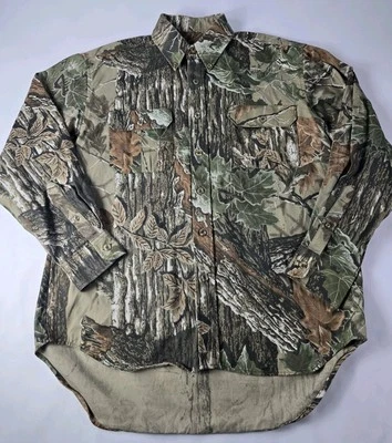 VTG Duxbak RealTree Camo Shirt Mens Size Medium Long Sleeve Heavy Button Up - Image 1 of 4