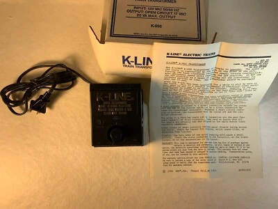 K-LINE K-950, 120VAC/50-60 HZ/17 VAC/ 20 VA SALIDA MÁXIMA, CLIP DE CABLE Y PISTA, OB Foto 1 de 4