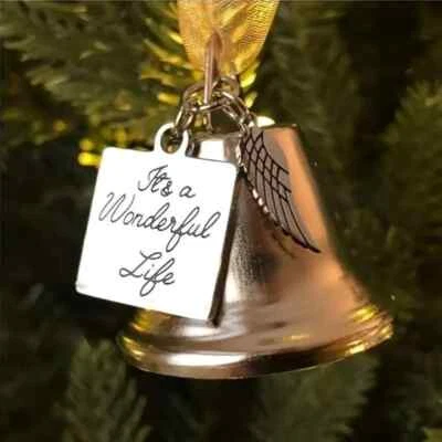 IT'S A WONDERFUL LIFE INSPIRED CHRISTMAS ANGEL BELL ORNAMENT