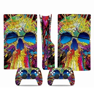 Schädel Totenkopf Skull Sony PS5 Playstation 5 Slim Skin Aufkleber folie Sticker - Picture 1 of 1