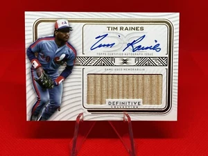 2023 Topps Definitive Collection Tim Raines Autographed Relic Card # DARC-TR /40 - Picture 1 of 3