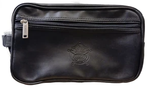 Harley-Davidson Sheriff men's black leather toiletry travel bag New - Picture 1 of 6