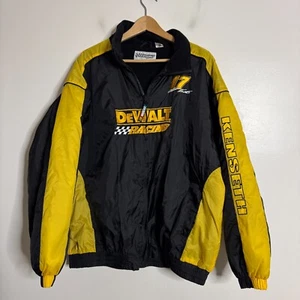 Checkered Flag Coat Men's XL Yellow Racing Kensenth - Picture 1 of 7