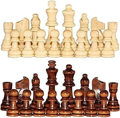 Wooden Chess Pieces - Image 1 of 3