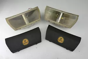 Pair Raydyot DL400 Spot Fog Driving Lights 1970s Retro & Covers Ford Rover Volvo - Picture 1 of 10
