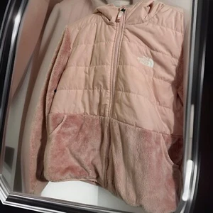 The North Face Reversible Jacket Girls Youth 14 /16 Pink Hooded - Picture 1 of 1