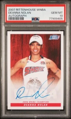 2007 Rittenhouse WNBA Autograph Deanna Nolan PSA 10 Georgia Bulldogs - Image 1 of 2