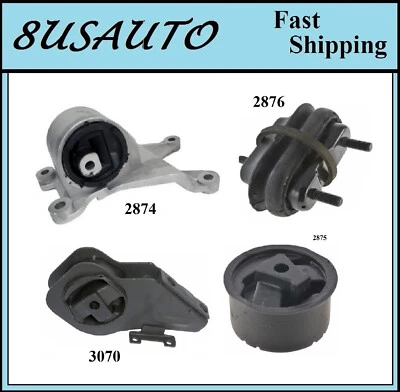 4 piezas montaje de motor y transmisión apto para Chevrolet Malibu 1997-2001 2,4 L y 3,1 L - transmisión automática Foto 1 de 4