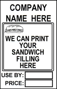 Fresh Sandwich/ Use by/ Price/  Labels 76mm x 50mm - Picture 1 of 4