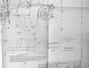 Walt Disney World Mr Toad's Wild Ride Car Blueprint - Picture 1 of 1