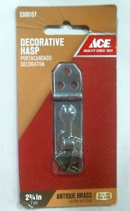Ace 5300157, 2-3/4" Decorative Hasp, Antique Brass, FREE SHIPPING - Picture 1 of 2