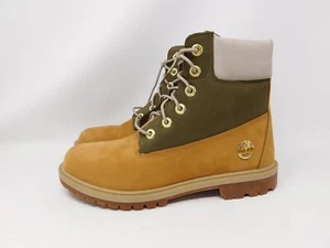 Timberland Heritage Women's Boots Size 10 Wheat/Green Waterproof Leather Shoes - Picture 1 of 9