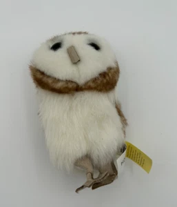 Folkmanis Mini Schleiereule Fingerpuppe weiß & braun 3 Zoll Stofftier Spielzeug Plüsch - Bild 1 von 11
