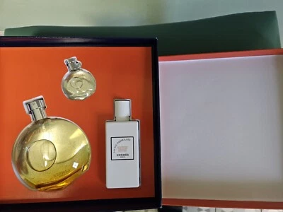 Juego de 3 piezas EAU DES MERVEILLES BY HERMES (edt 3,3 oz + 0,25 oz mini + cuerpo de 2,7 oz Foto 1 de 4
