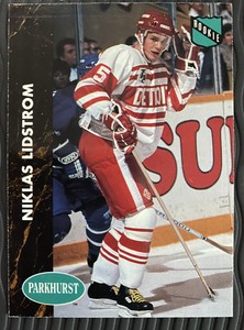 1991-92 Parkhurst Nicklas Lidstrom Rookie Card #37 Detroit Red Wings RC HOF