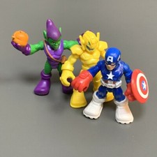 Lot 3 CAPTAIN AMERICA Avengers Playskool Marvel Super Hero Adventures Figure #CA