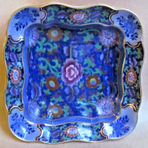 BOOTHS JACOBEAN PATTERN 8" SQUARE BOWL (11521) - Picture 1 of 5