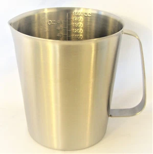 Edelstahl Becher Tasse Becher 500-2000 ml 16-64 Unzen Labor Messkrug Griff - Bild 1 von 3