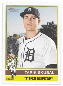 2025 Topps Heritage Alternate Cartoon Variation Tarik Skubal (#116) Tigers SP - Picture 1 of 2