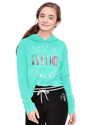Sudadera con capucha de felpa francesa Justice Girls Foto 1 de 3