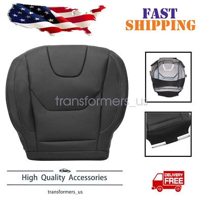 FITS Ford Fusion Titanium Sedan 2013-2017 Leather Seat Cover Driver Bottom Black - Image 1 of 4