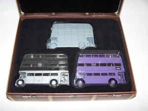 Harry Potter The Knight Bus Diecast Triple Decker Set With COA Movie London MINT - Picture 1 of 11
